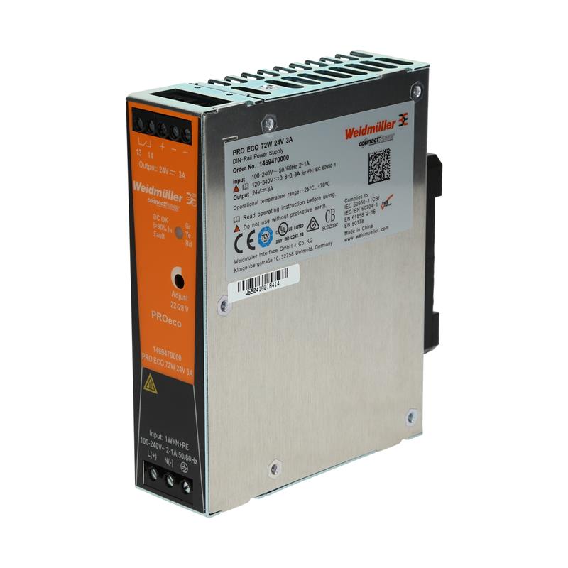 Bộ nguồn Weidmuller pro eco 72w 24v 3a 