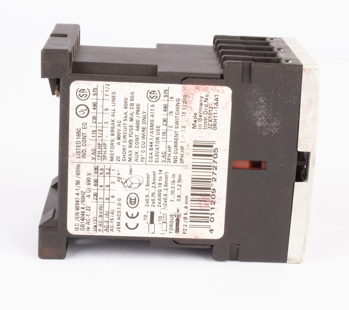 Contactor Siemens 3RT1016-1BB41